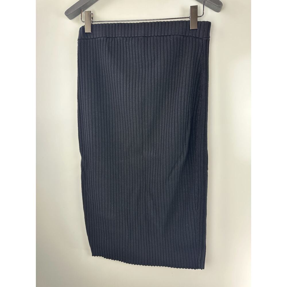 Universal Standard Ribbed Knit Patch Pocket Pencil Skirt Black M Plus Size 18 20 - Picture 9 of 11